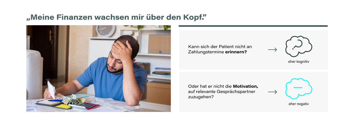 Mann, dem die eigenen Finanzen über den Kopf wachsen wegen seiner Schizophrenie