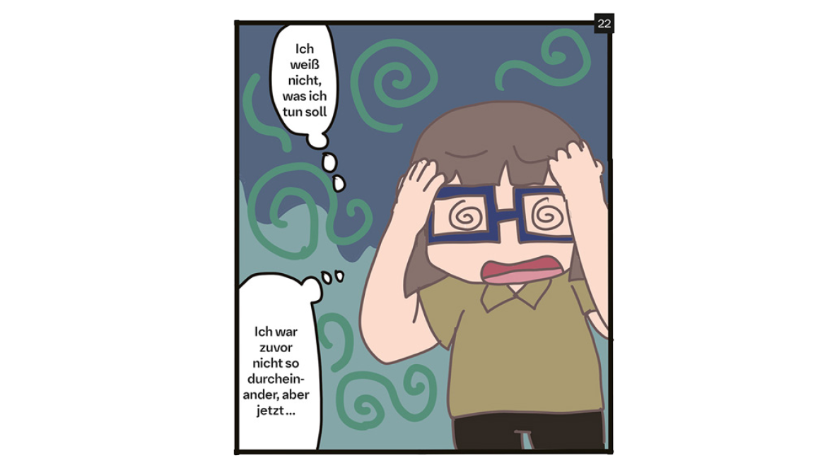 Zumikuni ist aufgrund ihrer Schizophrenie-Symptome verwirrt