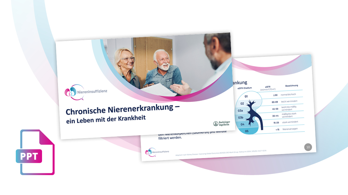 Vorschau Slideset: Chronische Nierenerkrankung – ein Leben mit der Krankheit