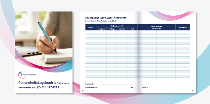Vorschau Gesundheitstagebuch für Patientinnen und Patienten mit Typ-2-Diabetes