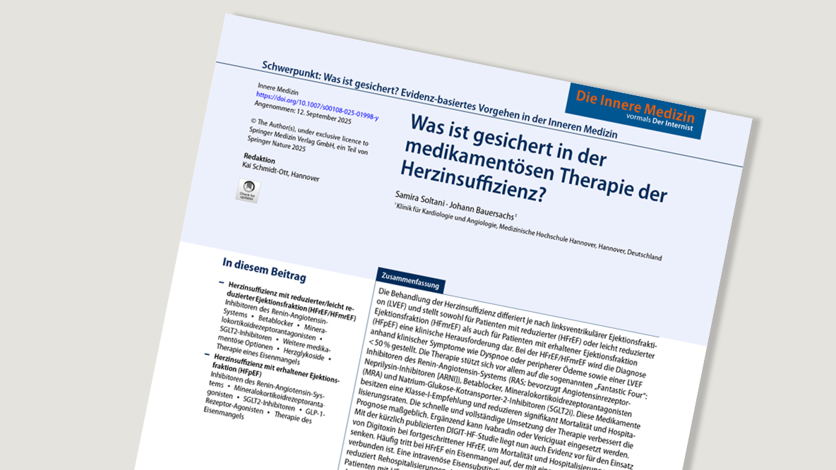 Sonderpublikation: Was ist gesichert in der medikamentösen Therapie der Herzinsuffizienz?