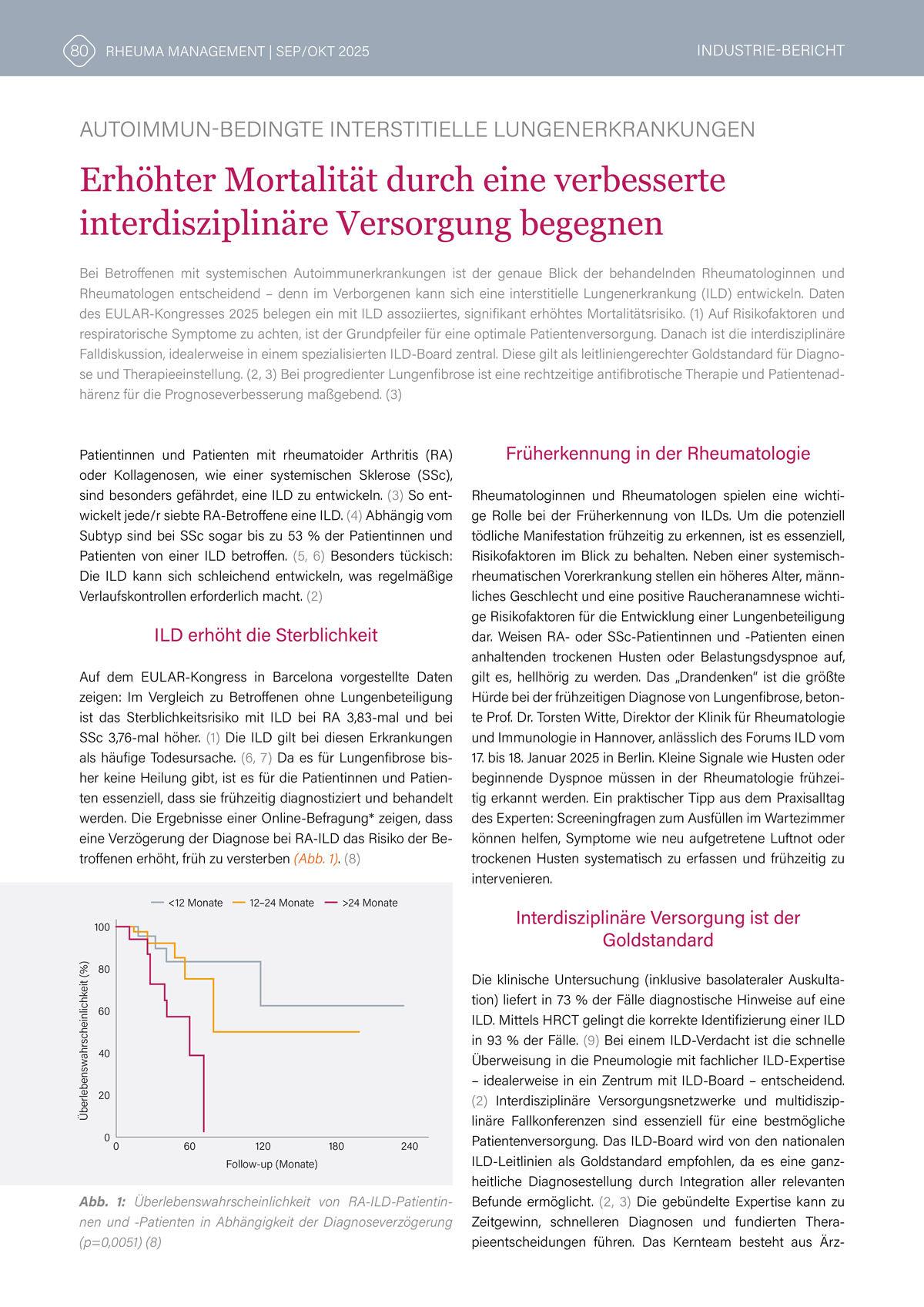 Autoimmun-bedingte interstitielle Lungenerkrankungen Erhöhter Mortalität durch eine verbesserte interdisziplinäre Versorgung begegnen