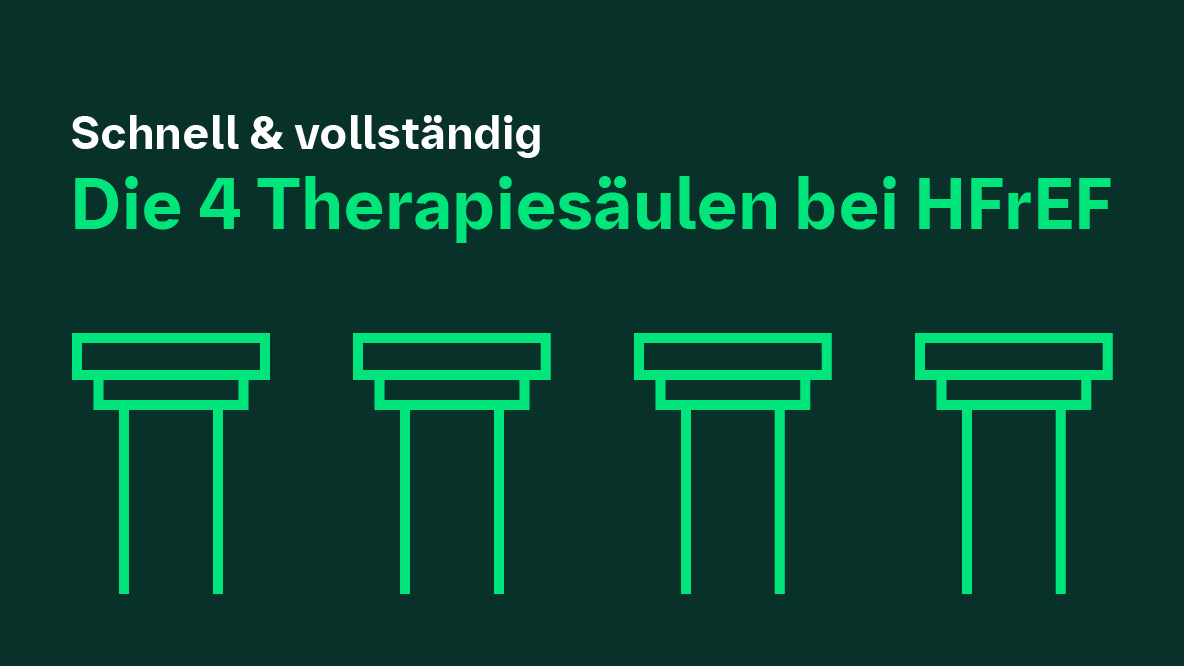 Schnell & vollständig: Die 4 Therapiesäulen bei HFrEF