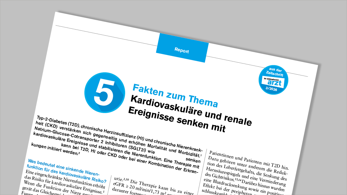 Vorschau: Fünf Fakten – Kardiovaskuläre und renale Ereignisse senken mit SGLT2-Hemmern